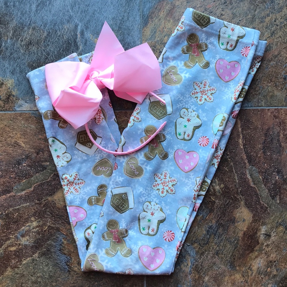 leggings w/ matching headband bow, M/L, 12/14
